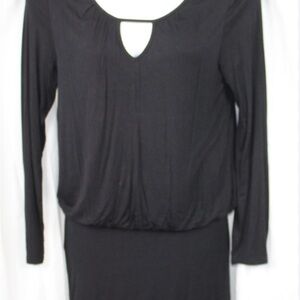 Bar III Elegant Black Long Sleeve Dress